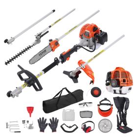 VEVOR 6-in-1 Multi-Functional Trimming Tools Gas Hedge Trimmer 33CC Weed Eater
