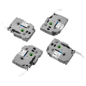 VEVOR Label Maker Tape 4 Pack 12 mm Black on White Label Maker Refills TZe-231