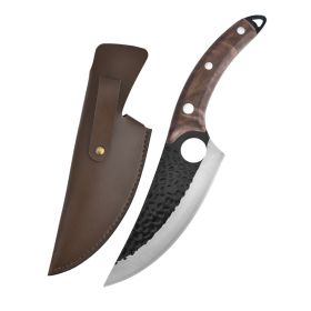 Kitchen knives (Option: Wood With Leather case)