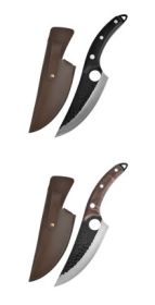 Kitchen knives (Option: wood and Black With Leather case)