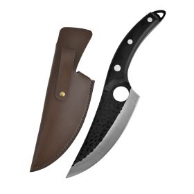Kitchen knives (Option: Black With Leather case)